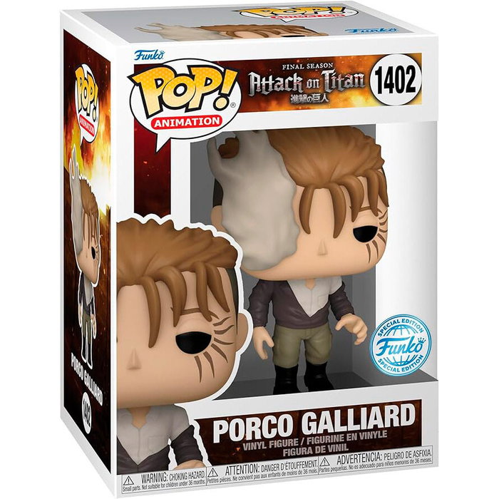 Funko POP Attack On Titan Porco Galliard Figura Exclusiva de Vinilo 9cm