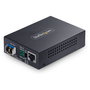 StarTech.com MCM1110SMLC20 Convertidor de Medios Fibra Óptica Monomodo, Gigabit 10/100/1000 Mbps a 1000Base-LX LC, 20 km, Carcasa de Metal, TAA, Negro