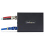 StarTech.com MCM1110SMLC20 Convertidor de Medios Fibra Óptica Monomodo, Gigabit 10/100/1000 Mbps a 1000Base-LX LC, 20 km, Carcasa de Metal, TAA, Negro