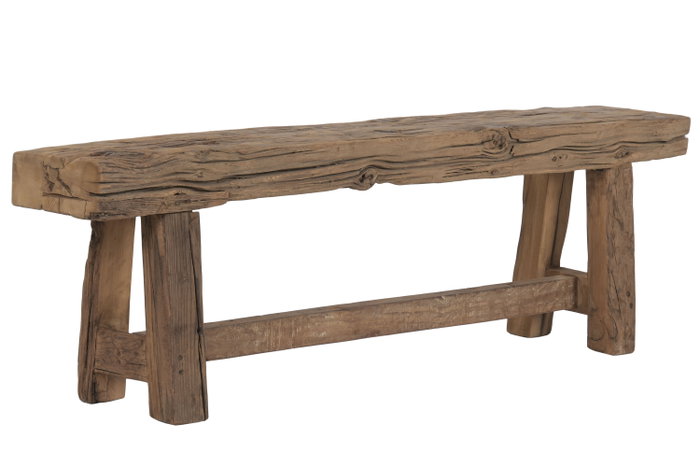 DKD Home Decor Banco de Madera Reciclada Marrón 152,5x28x45 cm DKD Home Decor Banco de Madera Reciclada Marrón 152,5x28x45 cm
