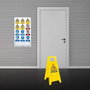 Normaluz Panel de precaución suelo mojado amarillo 30 x 21 x 62 cm