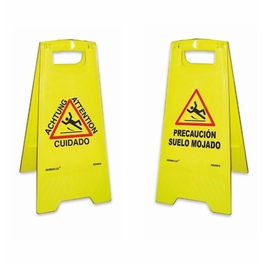 Normaluz Panel Precaucion Suelo Mojado 62cm Amarillo Rojo Negro