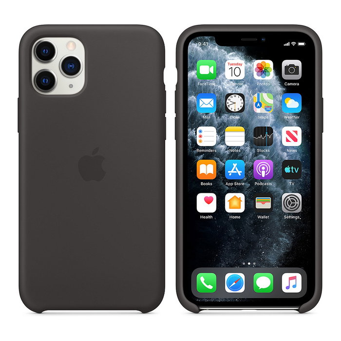 Apple MWYN2ZM/A - Funda de Silicona para iPhone 11 Pro - 5.8 Pulgadas (14.7 cm) - Resistente a Golpes y Rayones - Color Negro