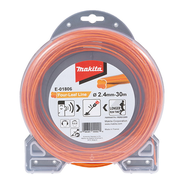 Makita Hilo de Corte de Cuatro Hojas 2,4 mm x 30 m