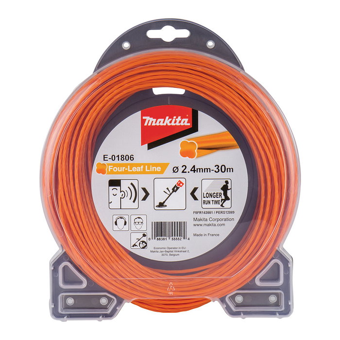 Makita Hilo de Corte de Cuatro Hojas 2,4 mm x 30 m