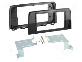 ACV Bastidor de montaje de radio para Honda 2 DIN en brillo negro