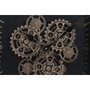 DKD Home Decor Reloj de Pared de Metal y Cristal Negro y Dorado 80x80 cm
