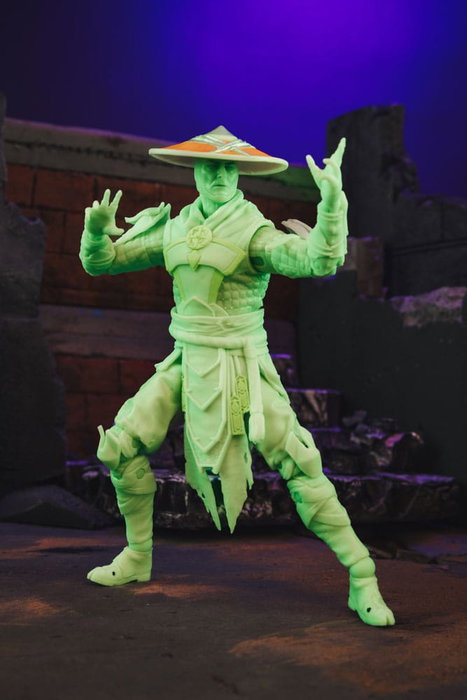 Mortal Kombat Figura Glow in the Dark Edition Raiden (Gold Label) 18 cm