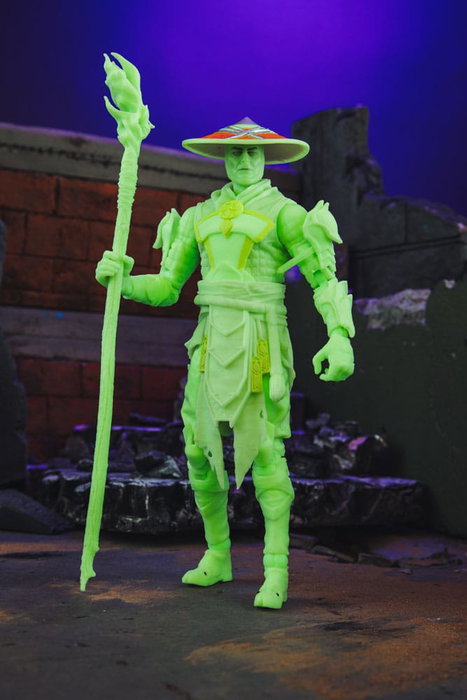 Mortal Kombat Figura Glow in the Dark Edition Raiden (Gold Label) 18 cm