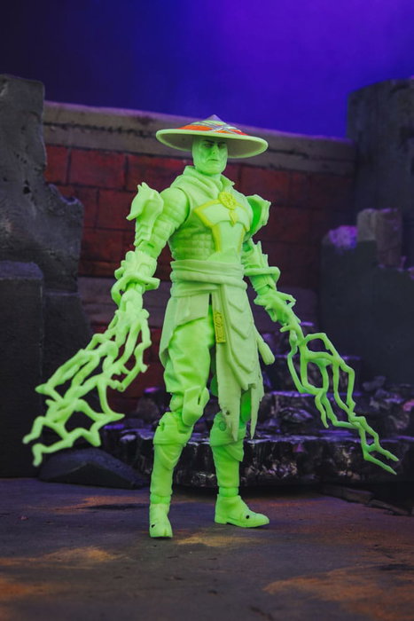Mortal Kombat Figura Glow in the Dark Edition Raiden (Gold Label) 18 cm