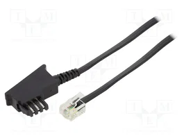 GOOBAY Cable telefónico RJ11 a TAE F 3m negro