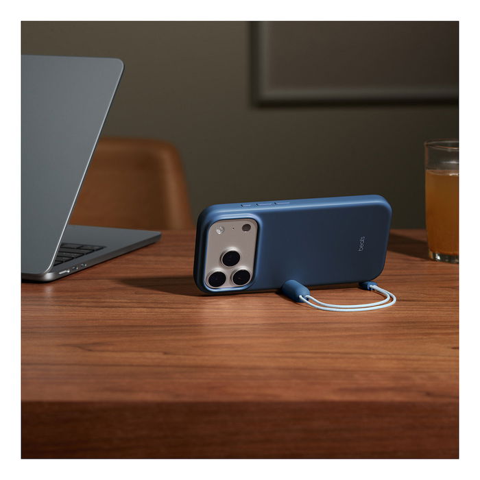 Apple iPhone 17 Pro Funda con MagSafe, Soporte Kickstand y Control de Cámara, Color Rosa Pebble Pink, Compatible con iPhone 17 Pro