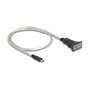 DeLOCK 64266 Adaptador USB Type-C™ a RS-422/RS-485 con Bloque de Terminales de 6 Pines, 0,5 m