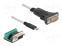 DeLOCK 64266 Adaptador USB Tipo-C™ a RS-422/RS-485 con bloque de terminales de 6 pines