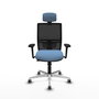 PIQUERAS Y CRESPO Silla de oficina Yunquera con mecanismo Sincro/Traslack Azul cielo