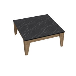 Hanah Home Mesa de Centro 85x85x35 cm Nogal y Negro