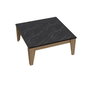 Hanah Home Mesa de Centro 85x85x35 cm Nogal y Negro