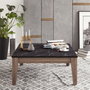 Hanah Home Mesa de Centro 85x85x35 cm Nogal y Negro