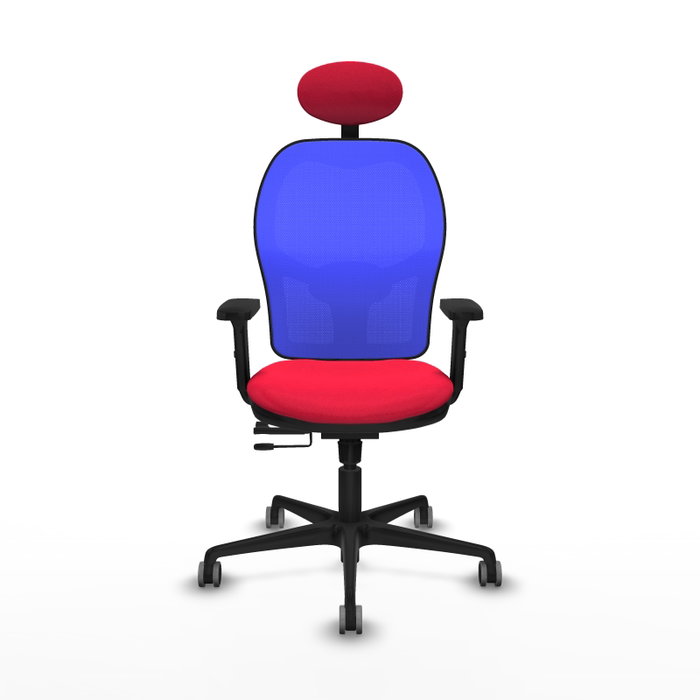 PIQUERAS Y CRESPO Silla de oficina Jorquera con mecanismo Sincro/Traslack, Rojo y Azul PIQUERAS Y CRESPO Silla de oficina Jorquera con mecanismo Sincro/Traslack, Rojo y Azul