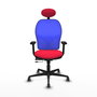 PIQUERAS Y CRESPO Silla de oficina Jorquera con mecanismo Sincro/Traslack, Rojo y Azul