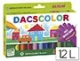Dacs Lápices de Cera Caja de 12 Colores Intensos y Suaves, No Manchan, Mezclables
