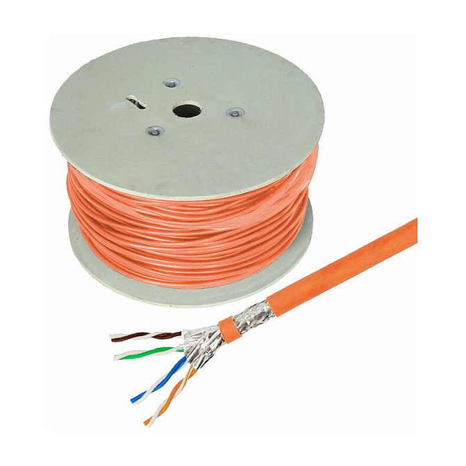 Helos Cable de red Cat.7 S/FTP 1000MHz AWG 23 LSZH 500m Naranja