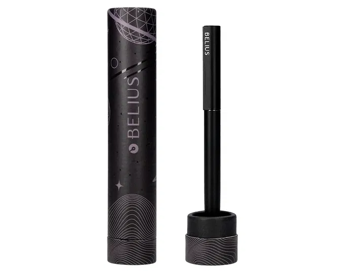 Belius Rocket B Bolígrafo de Aluminio Negro Tinta Azul Caja Cilíndrica Minimalista 0,8 mm