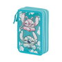 Estuche Plumier Completo Triple Tropic Disney Lilo y Stitch Azul