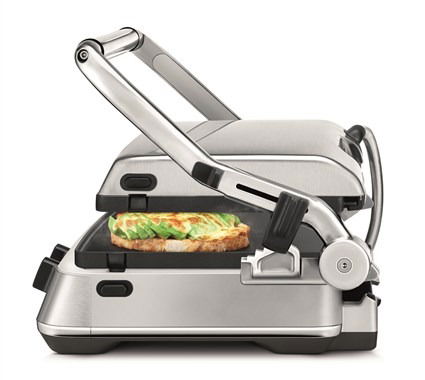 Sage Grill Eléctrico SGR700BSS4EEU1 BBQ & Press, Placas de Cerámica Reversibles, Control de Temperatura Electrónico, Bandeja Recogegrasa