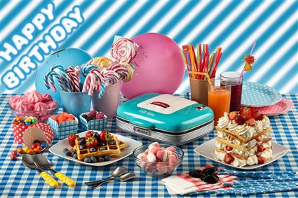 Ariete 1973/01 Gofrera Party Time Azul Diseño Retro Ariete 1973/01 Gofrera Party Time Azul Diseño Retro