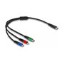 DeLOCK Cable de carga 3 en 1 USB Type-C a Lightning, Micro USB y USB Type-C 30 cm