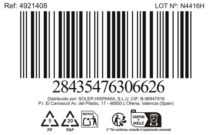 Inde Plato Cuadric Ø21 cm Md (12 Unidades)