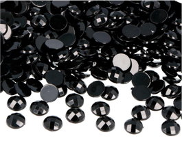 Innspiro Gemas decorativas acrílicas círculo negro opaco 10mm 2000u