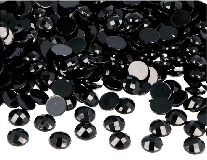 Innspiro Gemas decorativas acrílicas círculo negro opaco 10mm 2000u Innspiro Gemas decorativas acrílicas círculo negro opaco 10mm 2000u