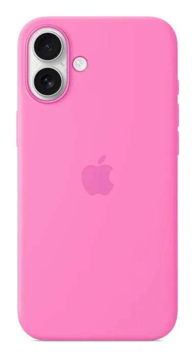 Apple Funda de Silicona con MagSafe para iPhone 16 Plus (MDGR4ZM/A) - Color Rosa Peonía, 55% de Silicona Reciclada, Protección Contra Caídas y Compatible con Carga Inalámbrica