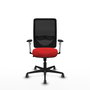 PIQUERAS Y CRESPO Silla de oficina Zulema Rojo/Negro con mecanismo Sincro