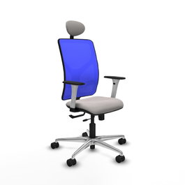 PIQUERAS Y CRESPO Silla de oficina Motilla Blanco y Azul