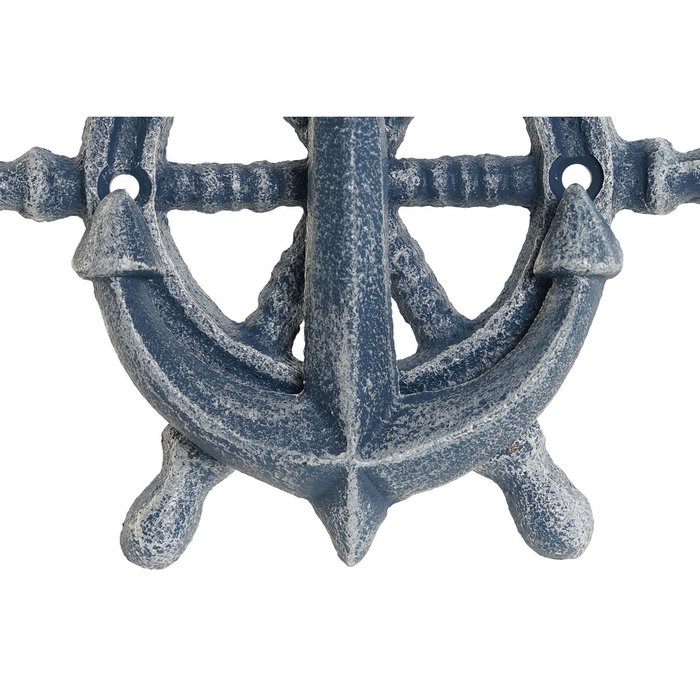 DKD Home Decor Picaporte de Hierro Colado Azul 16x3x14 cm