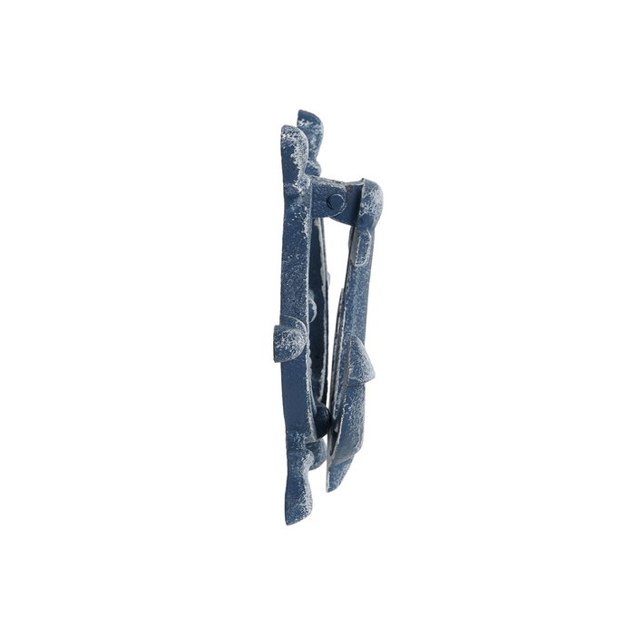 DKD Home Decor Picaporte de Hierro Colado Azul 16x3x14 cm