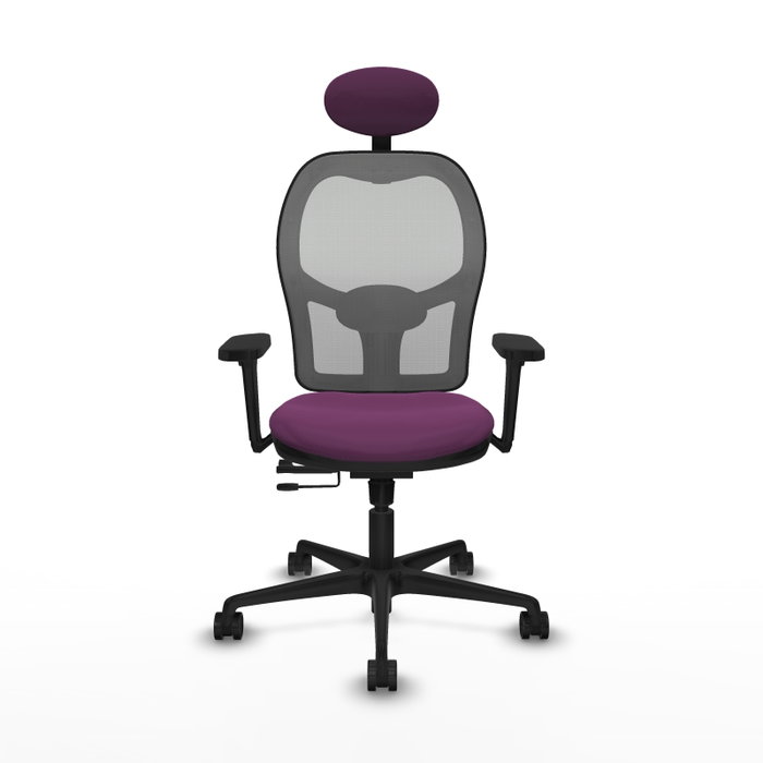 PIQUERAS Y CRESPO Silla de oficina Jorquera con mecanismo Sincro/Traslack Morado y Gris