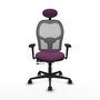 PIQUERAS Y CRESPO Silla de oficina Jorquera con mecanismo Sincro/Traslack Morado y Gris