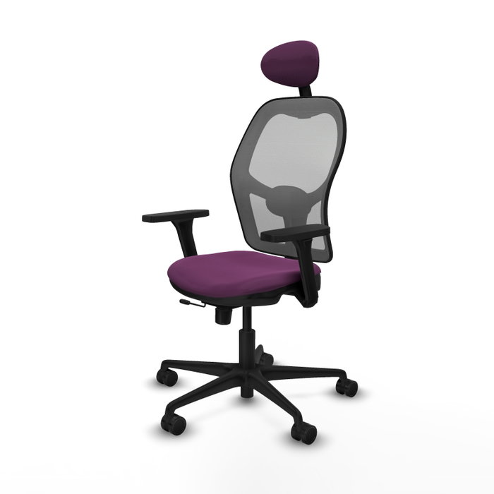 PIQUERAS Y CRESPO Silla de oficina Jorquera con mecanismo Sincro/Traslack Morado y Gris