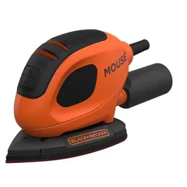 Black+Decker Lijadora de Mouse Detail 55W, ultra compacta 11000 rpm con agarre, abrasivos de velcro, puerto de evacuación de polvo, incluye 6 abrasivos