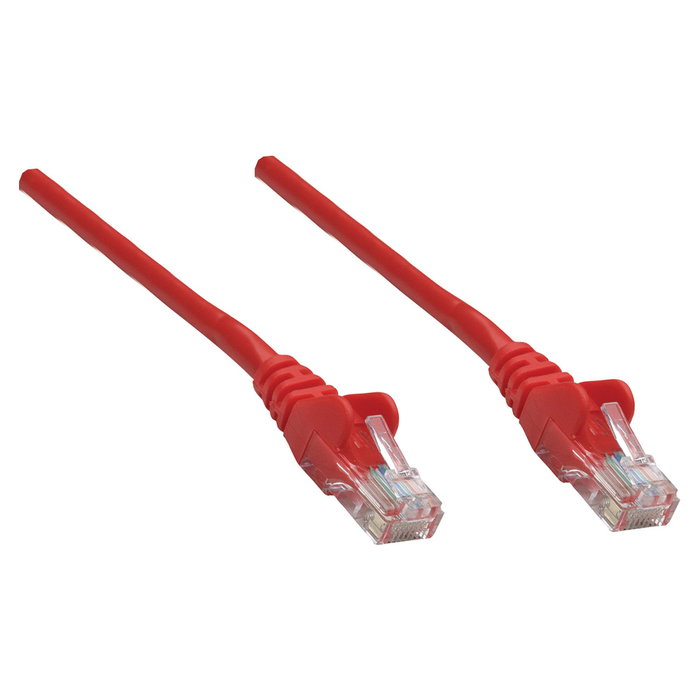 INTELLINET Cable de Red Patch Cat6A S/FTP Cobre LSZH 20m Rojo RJ45 Macho con Contactos Chapados en Oro - Referencia: Cat6A S/FTP CU LS0H