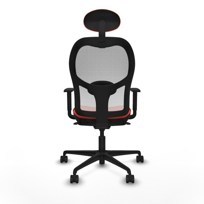 PIQUERAS Y CRESPO Silla de oficina Jorquera con mecanismo Sincro, Naranja oscuro y Blanco