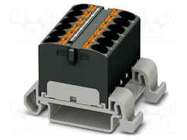 PHOENIX CONTACT PTFIX 12X4-NS35A BK Conector de carril de 12 bornas