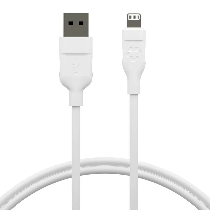 Dbramante1928 CB12ALWH7084 Cable Lightning USB-A a Lightning 1.2 m Blanco - 100% Plástico Reciclado