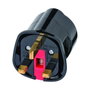 Brennenstuhl Adaptador de Viaje GB a DE Negro con Fusible de 13 A