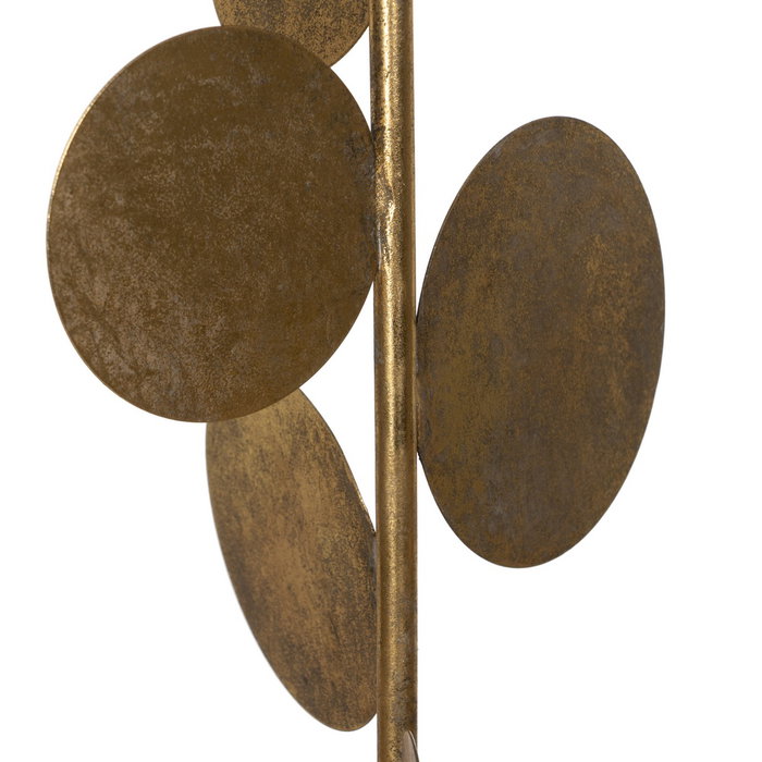 Portavelas Oro Metal Decoración 20,50 X 20,50 X 88,50 cm