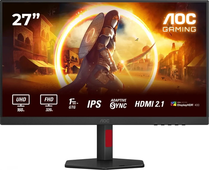 AOC Monitor Gaming U27G4R 27 pulg. 4K UHD 160 Hz/FHD 320 Hz Fast IPS AOC Monitor Gaming U27G4R 27 pulg. 4K UHD 160 Hz/FHD 320 Hz Fast IPS